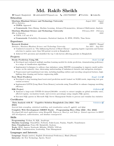 Rakibs Resume